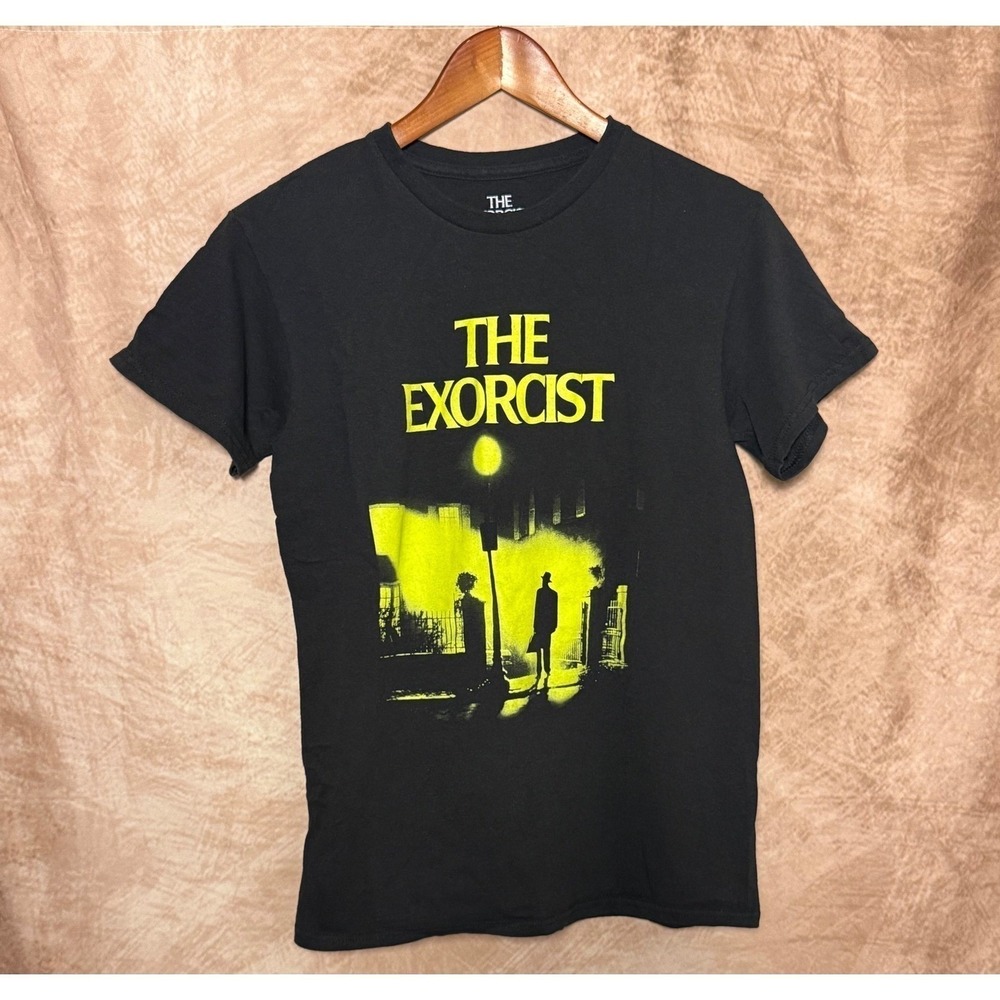 The Exorcist Horror Movie Poster Graphic‎ T-Shirt Mens M Black Vintage Style Tee